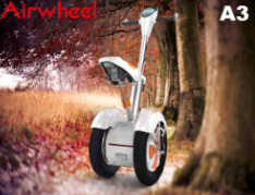 Airwheel A3 electric self-balancing scooter associates the opinions and inspirations from all terrific designers around the earth. A3 develops the new sitting-posture riding model, which makes possible the long-distance trip.